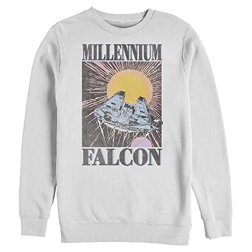 STAR WARS Herren Falcon Trip Sweatshirt, Weiss/opulenter Garten, Small von Star Wars