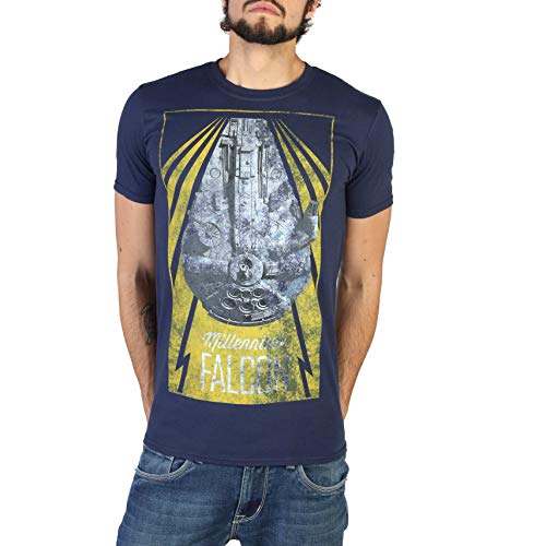 Star Wars Herren Han Solo - New Falcon T Shirt, Blau (Marineblau), S EU von Star Wars