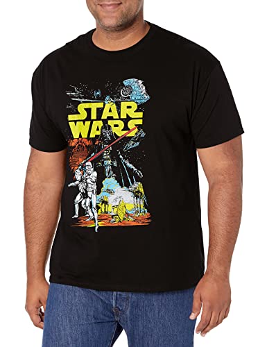 Star Wars Herren Klassisches T-shirt Von Rebel, Schwarz, 3XL von Star Wars