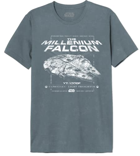 Star Wars Herren MESWCLATS309 t Shirt Damen, Grau Washed, S von Star Wars