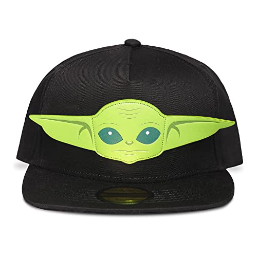 Star Wars Herren Mandalorian Grogu 3D Face Novelty Cap Kind 5 Bis 6 Jahre Baseball Baseballkappe, Schwarz, 56 von Star Wars