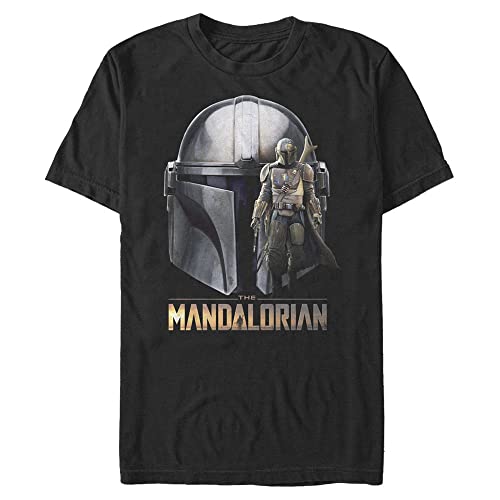 Star Wars Herren Mando-Kopf T-Shirt, schwarz, 5XL Groß Tall von Star Wars