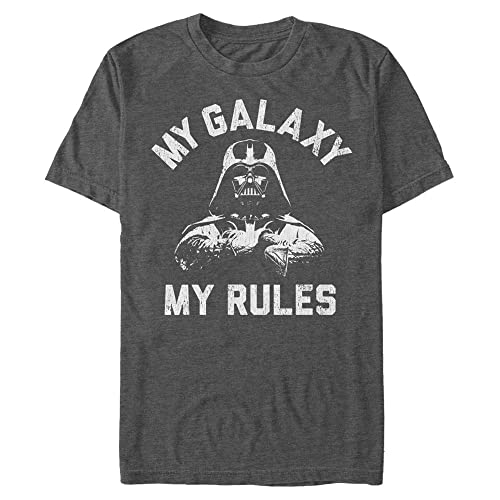 STAR WARS Herren Meine Regeln T-Shirt, Charcoal Heather, 3XL von Star Wars