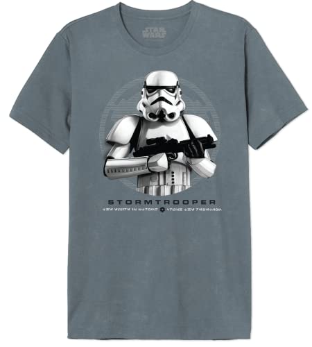 Star Wars Herren Meswclats310 T-Shirt, Grau Washed, XXL von Star Wars