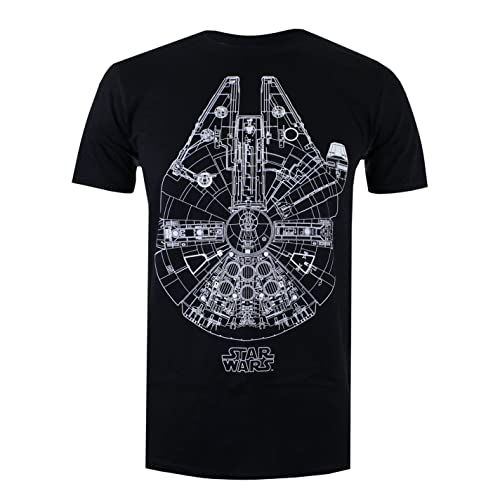 Star Wars Herren Millenium Lines T-Shirt, Schwarz Set, M von Star Wars