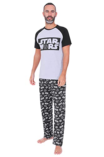 Star Wars Herren Pyjama-Set, lang, Grau / Schwarz, grau, M von Star Wars