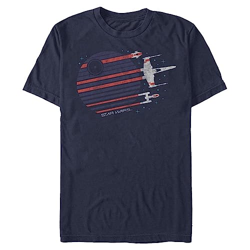 STAR WARS Herren Rebel Flyby T-Shirt, Marineblau, Mittel von Star Wars