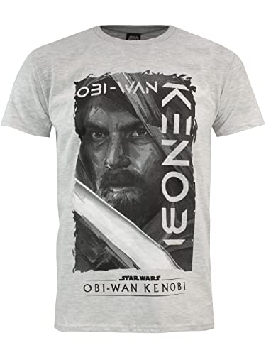 Star Wars Herren T-Shirt Obi Wan Kenobi Grau XX-Large von Star Wars