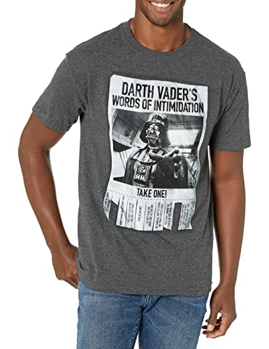 Star Wars Herren Words of Intimidation T-Shirt, Charcoal Heather, 5X-Groß von Star Wars