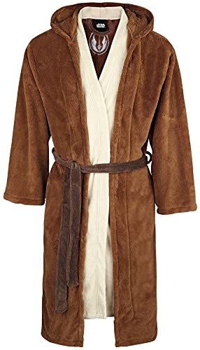 Star Wars Jedi Unisex Bademantel braun L-XL 100% Polyester Disney, Fan-Merch, Filme von Star Wars