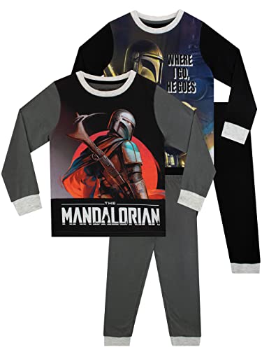 Star Wars Jungen Schlafanzug The Mandalorian 2 Pack Mehrfarbig 116 von Star Wars