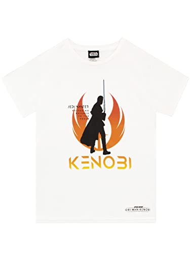 Star Wars Jungen T-Shirt Obi Wan Kenobi Weiß 128 von Star Wars