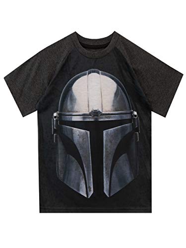 Star Wars Jungen T-Shirt The Mandalorian Grau 140 von Star Wars