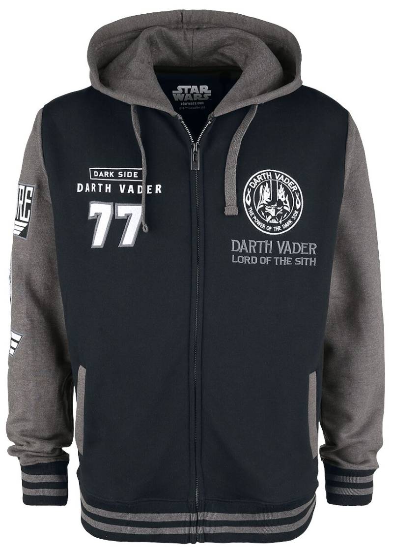 Star Wars - Disney Kapuzenjacke - Darth Vader - S bis XXL - für Männer - Größe XXL - schwarz/dunkelgrau  - Lizenzierter Fanartikel von Star Wars