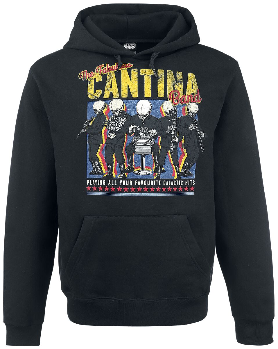 Star Wars Kapuzenpullover - Cantina Band On Tour - M bis XXL - für Männer - Größe XXL - schwarz  - Lizenzierter Fanartikel von Star Wars