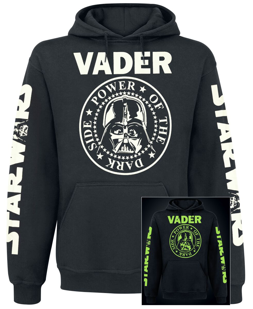 Star Wars Kapuzenpullover - Darth Vader - Let's Go - Glow In The Dark - S bis XXL - für Männer - Größe L - schwarz  - EMP exklusives Merchandise! von Star Wars