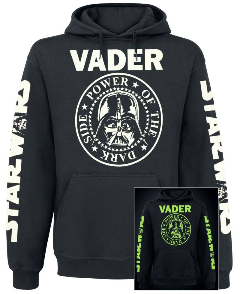 Star Wars Kapuzenpullover - Darth Vader - Let's Go - Glow In The Dark - S bis XXL - für Männer - Größe M - schwarz  - EMP exklusives Merchandise! von Star Wars