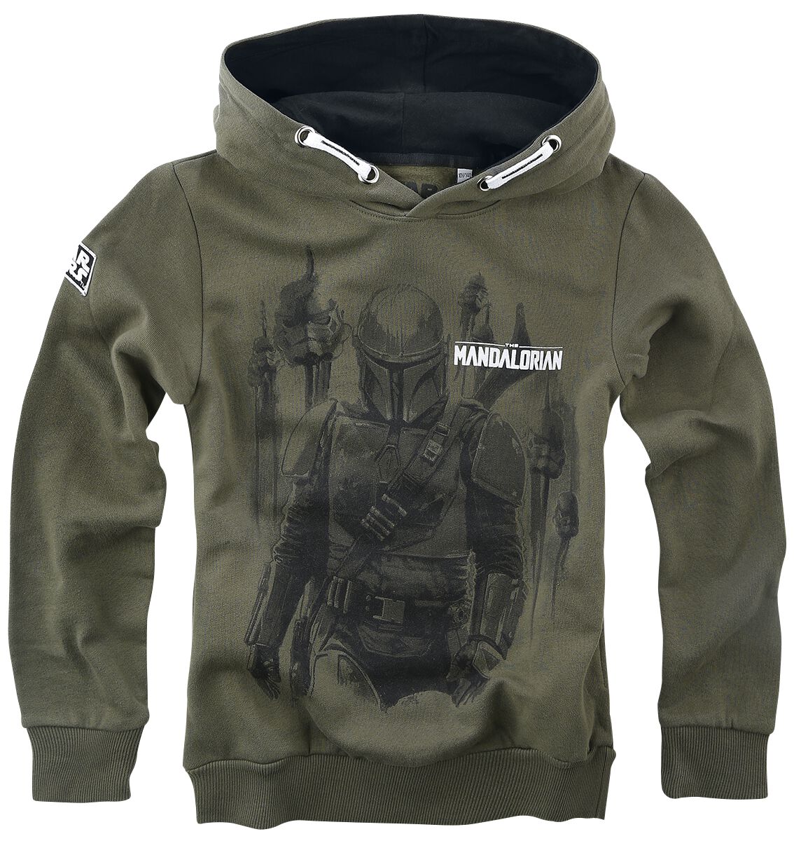 Star Wars Kapuzenpullover - Kids - The Mandalorian - Bounty Hunter - 116 bis 152 - Größe 116 - khaki  - Lizenzierter Fanartikel von Star Wars