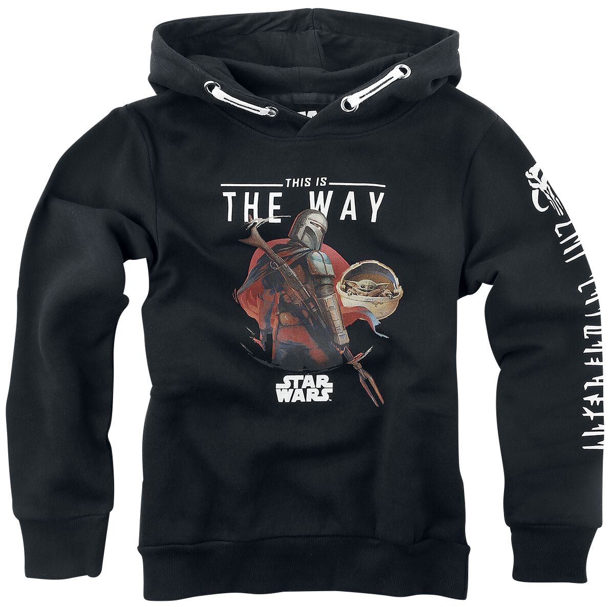 Star Wars Kapuzenpullover - Kids - The Mandarlorian - This Is The Way - 116 bis 140 - Größe 116 - schwarz  - Lizenzierter Fanartikel von Star Wars