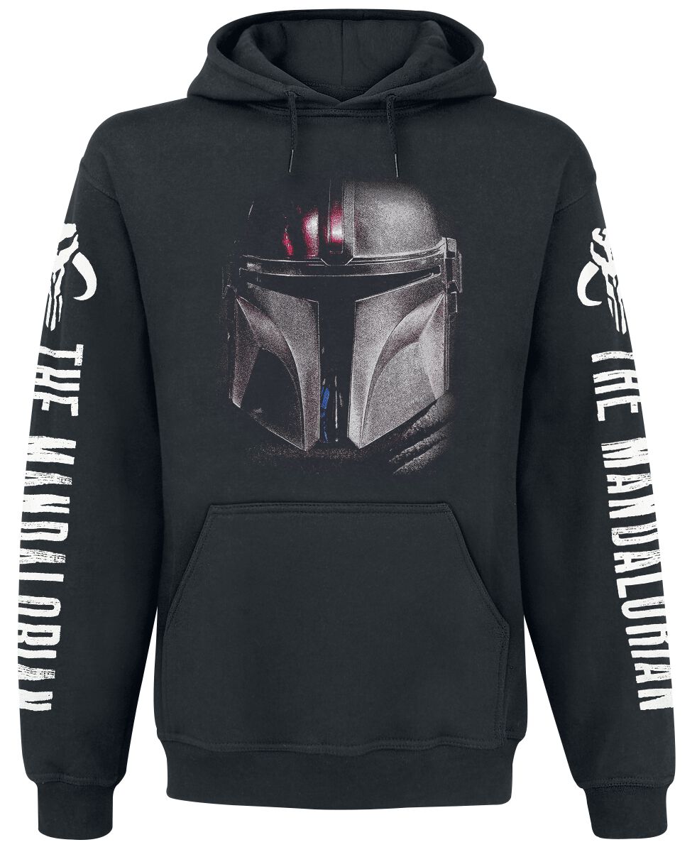 Star Wars Kapuzenpullover - The Mandalorian - Dark Warrior - S - für Männer - Größe S - schwarz  - Lizenzierter Fanartikel von Star Wars