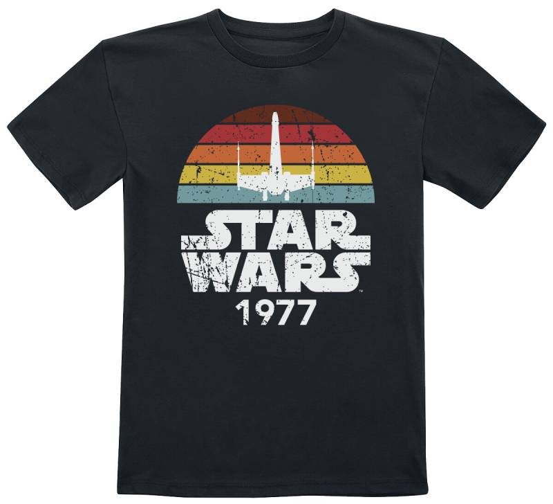 Star Wars Kids - Rainbox X-Wing 1977 T-Shirt schwarz in 140 von Star Wars