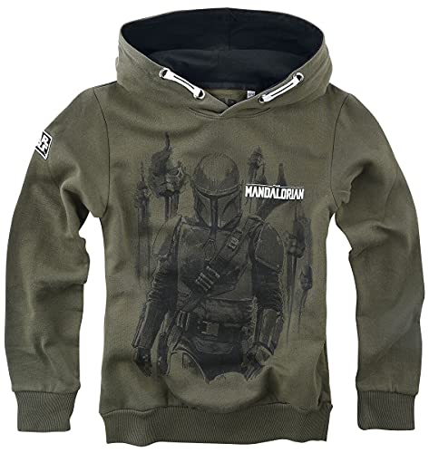 Star Wars Kids - The Mandalorian - Bounty Hunter Unisex Kapuzenpullover Khaki 116 von Star Wars