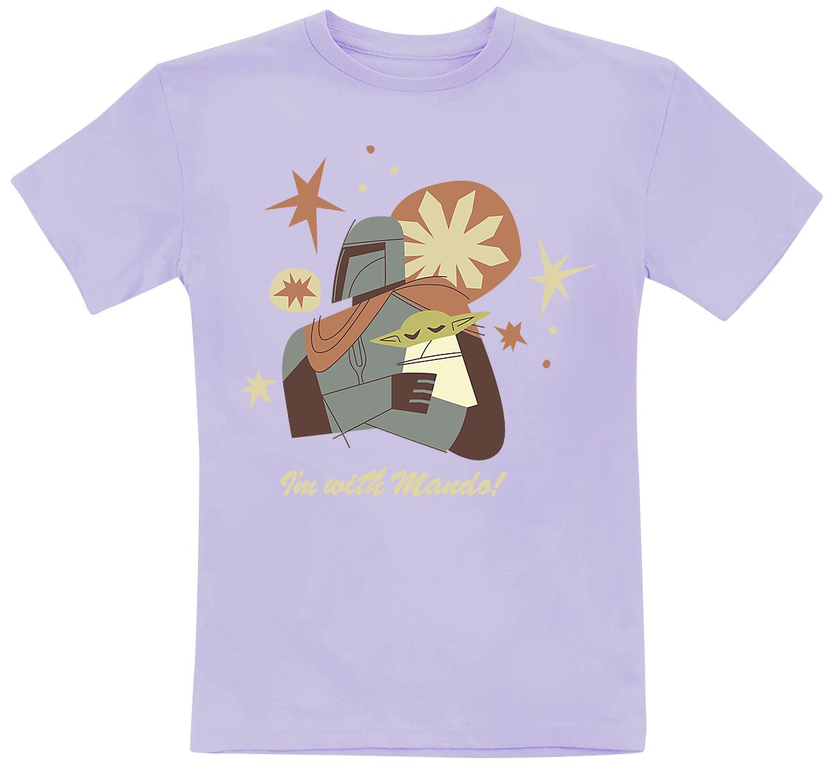 Star Wars Kids - The Mandalorian - Season 3 - I'm With Mando! T-Shirt lila in 128 von Star Wars