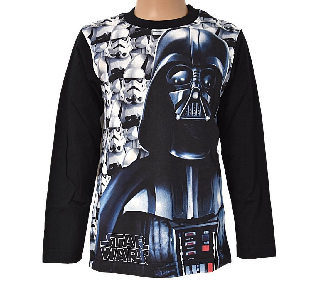 Star Wars Langarmshirt Darth Vader Kinder Jungen Langarm Shirt Größe 104 cm-152 cm von Star Wars