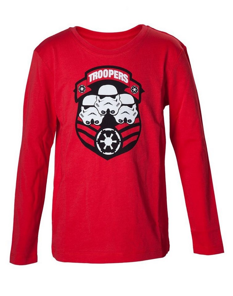Star Wars Langarmshirt STARWARS Kinder Langarm T-Shirt Rot von Star Wars