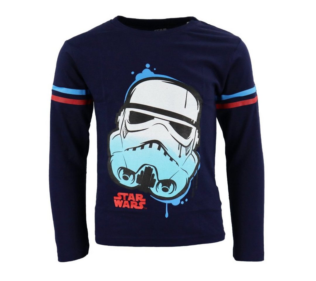 Star Wars Langarmshirt Storm Trooper Kinder Jungen Langarm T-Shirt Gr. 110 bis 140 von Star Wars