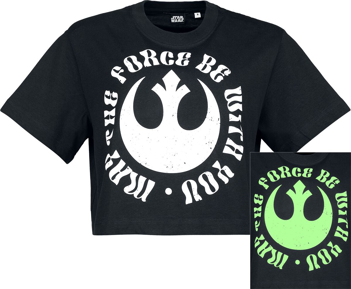 Star Wars May The Force - Glow In The Dark T-Shirt schwarz in M von Star Wars
