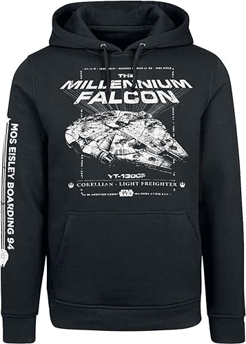 Star Wars Millennium Falcon - Light Falcon Freigther Männer Kapuzenpullover schwarz S von Star Wars