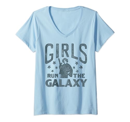 Star Wars Princess Leia Girls Run The Galaxy C1 T-Shirt mit V-Ausschnitt von Star Wars