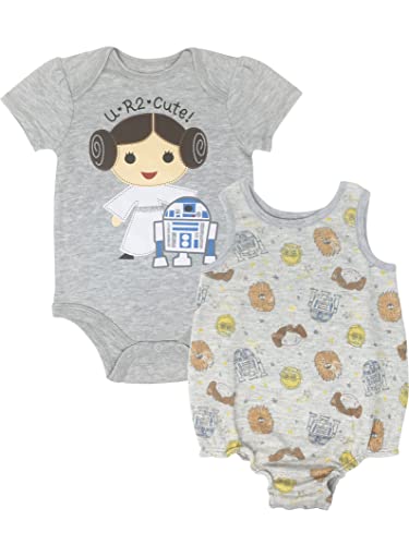 Star Wars Princess Leia Infant Baby Girls Bodysuit & Sleeveless Romper Set von Star Wars