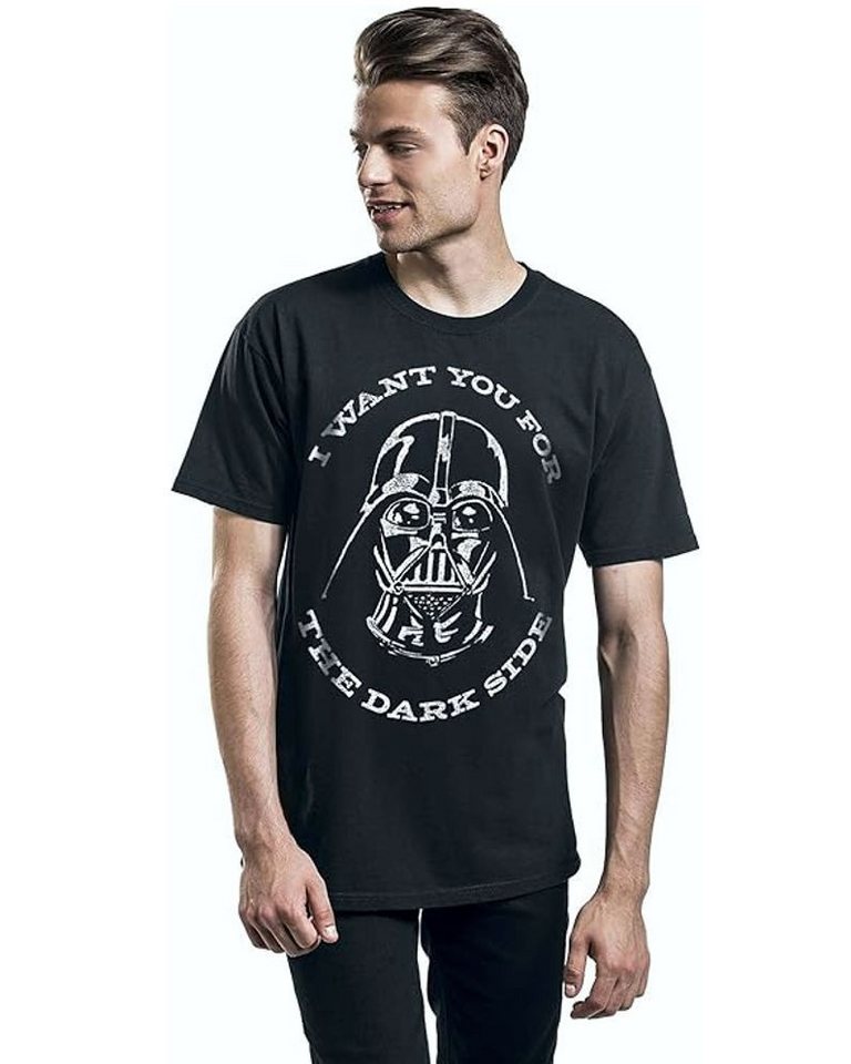 Star Wars Print-Shirt STAR WARS T-Shirt DARKSIDE Schwarz Herren XL XXL von Star Wars