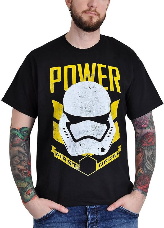 Star Wars Print-Shirt STAR WARS T-Shirt First Order Power Stormtrooper Schwarz S M L XL Jugendliche + Erwachsene von Star Wars