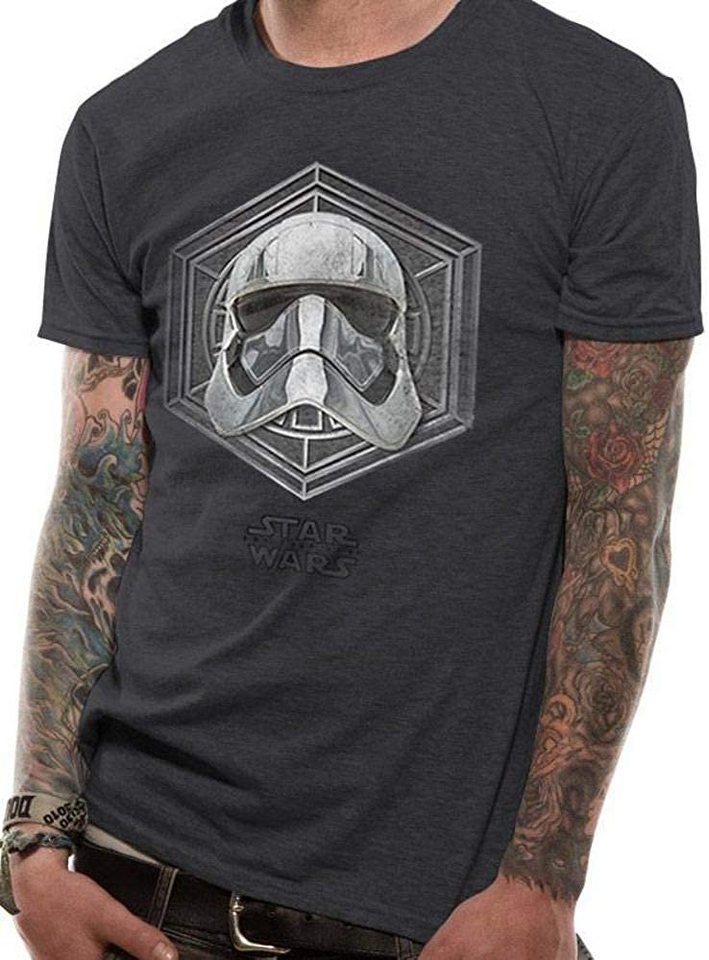 Star Wars Print-Shirt Star Wars 8 Captain Phasma Badge Original Dark Grey Sizes S M L XL 2XL von Star Wars