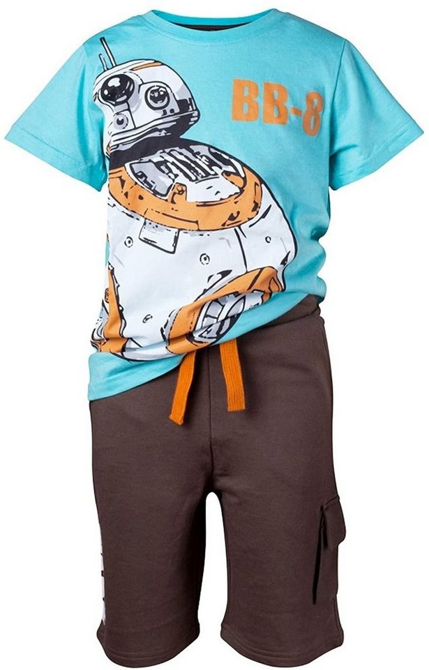 Star Wars Pyjama Star wars The last Jedi Pyjama BB-8 Boy's Summer Set Shorty Pyjama Sky - Gr. 116 128 134 152 158 von Star Wars