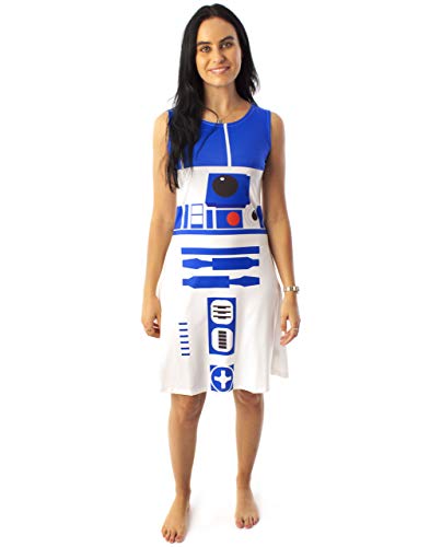 Star Wars R2D2 Kostümkleid Damen Damen Cosplay Droiden weiße Kleidung von Star Wars