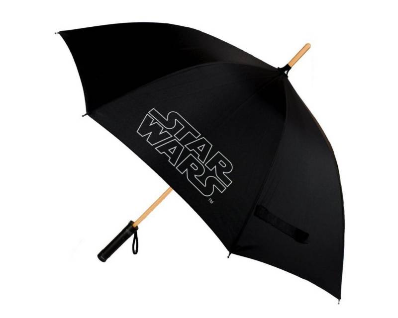 Star Wars Regenschirm-Wanderstock Licht-Regenschirm Ø 97 cm Bubble-Schirm & Wetterschutz mit Laser-Licht von Star Wars