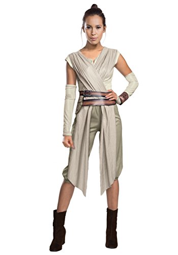 Star Wars Rubie's Rey-Kostüm für Damen, Deluxe-Rey-Kostüm, Größe L, Brustumfang 101,6–106,7 cm, Taille 88,9–96,5 cm, Schrittlänge 76,2 cm von Star Wars