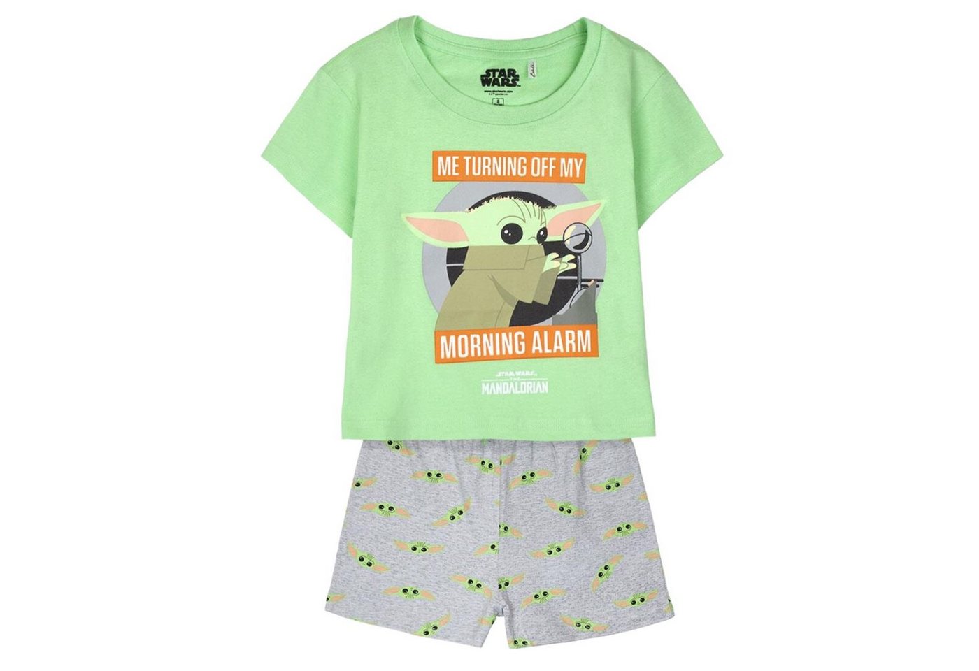 Star Wars Schlafanzug GROGU (2 tlg) Pyjama Set kurz - Mädchen Shorty Gr. 104-158 cm von Star Wars