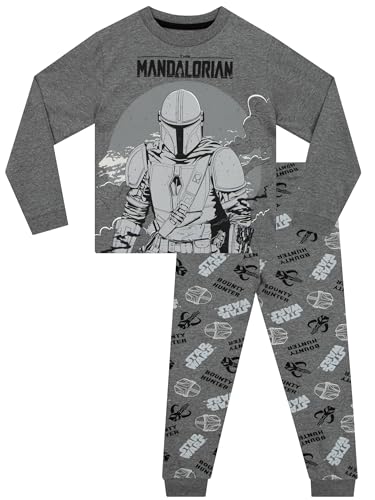 Star Wars Schlafanzug | Kinder Pyjama | Schlafanzüge Für Jungen | Grau 122 von Star Wars
