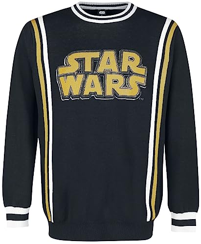 Star Wars Schriftzug Männer Strickpullover Multicolor M 50% Baumwolle, 50% Polyacryl Fan-Merch, Filme von Star Wars