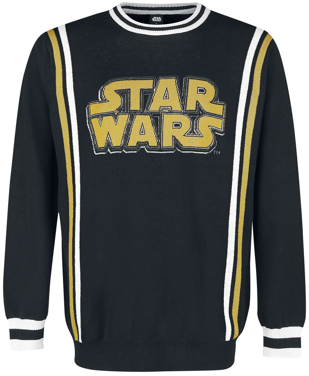 Star Wars Schriftzug Strickpullover multicolor in XXL von Star Wars