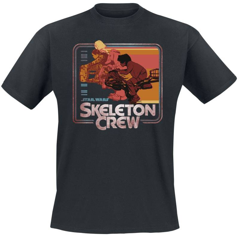 Star Wars Skeleton Crew - Retro Riding T-Shirt schwarz in L Star Wars Skeleton Crew - Retro Riding T-Shirt schwarz in L von Star Wars