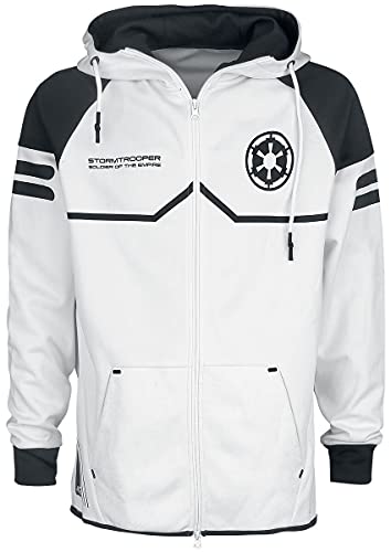 Star Wars Storm Trooper Männer Kapuzenjacke weiß S 100% Polyester Fan-Merch, Filme von Difuzed