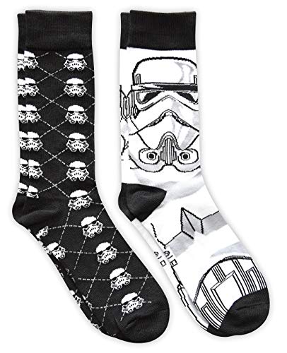 Star Wars Stormtrooper Argyle Men's Crew Socks 2 Pair Pack Shoe Size 6-12 von Star Wars