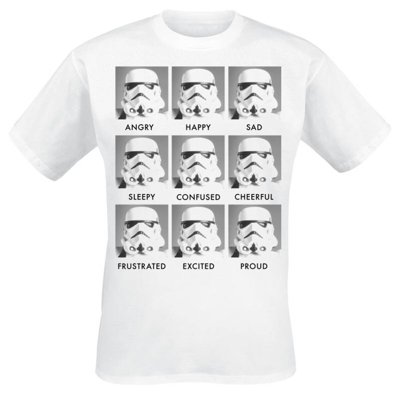 Star Wars Stormtrooper - Emotions T-Shirt weiß in XXL von Star Wars