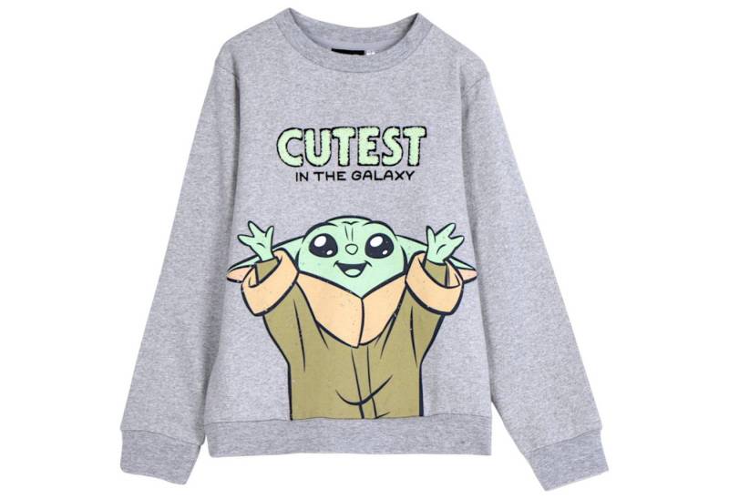 Star Wars Sweatshirt Baby Yoda CUTEST in the GALAXY Kinder Sweat-Pullover Größe 128-158 cm von Star Wars